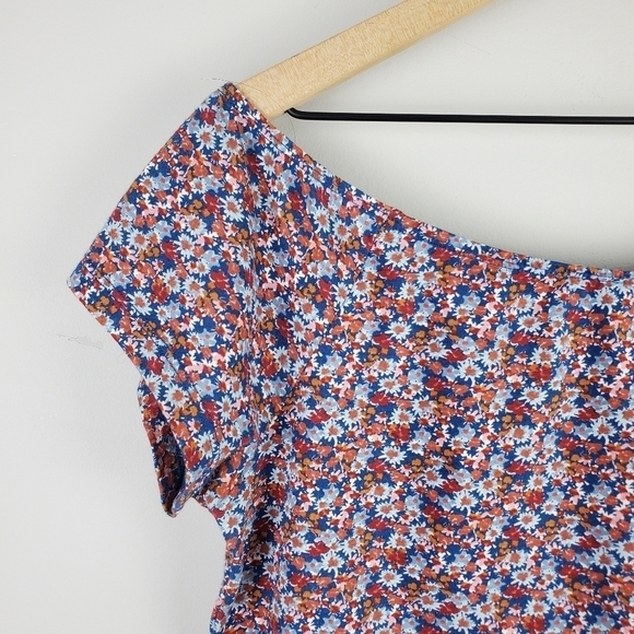 AERO floral Crop Short Sleeve Top XL - Picture 2 of 6